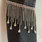 Biker similpelle con strass